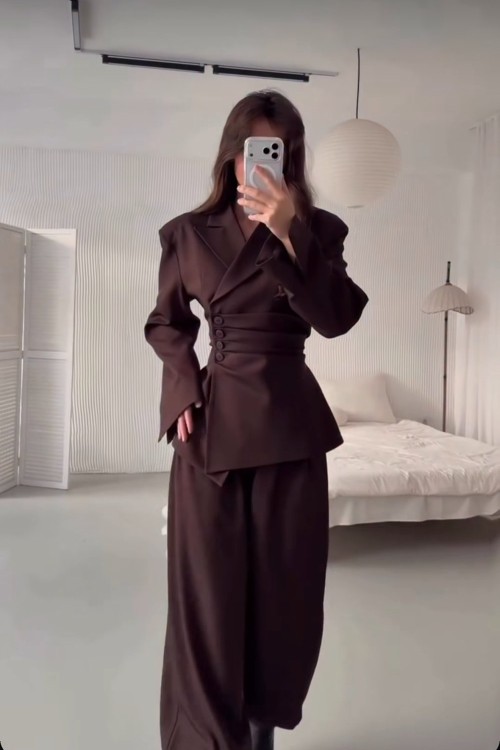 Elgin Tasarım Takım Kahverengi