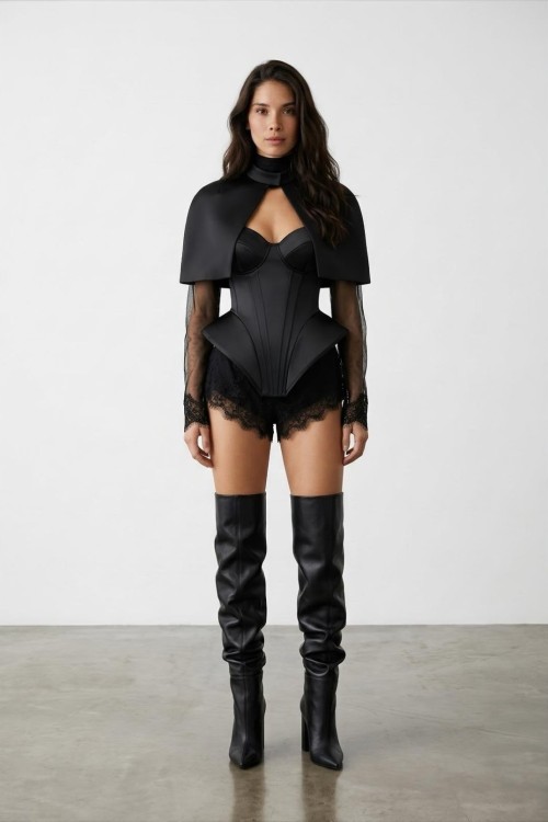 Saten 3lu Set Dubai  Siyah