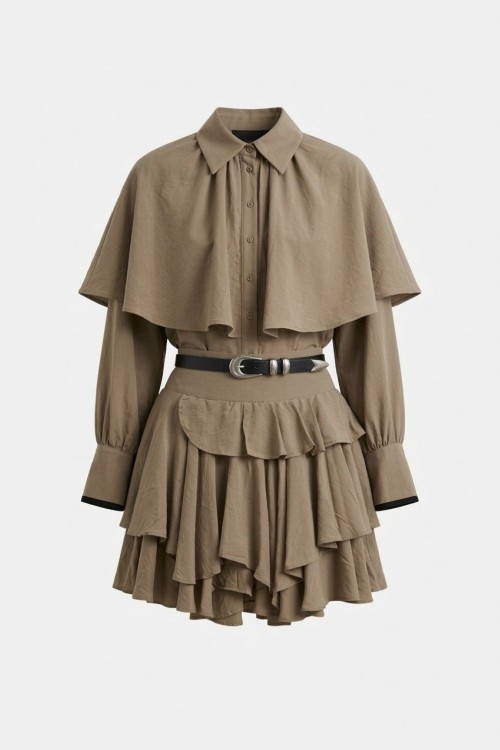 Curzon Tasarım Şifon Takım Bej