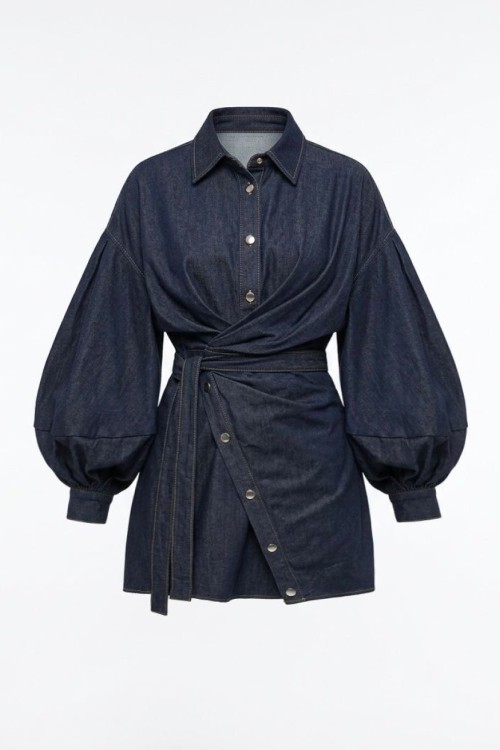 Bristol Balon Kol Premium Jean Elbise Lacivert