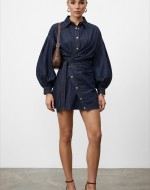 Bristol Balon Kol Premium Jean Elbise Lacivert