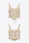 Cork Çiçekli Corset Sarı