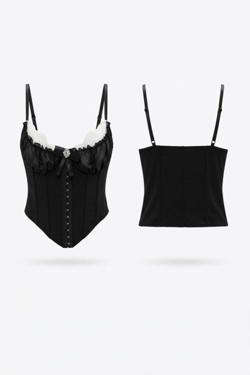 Halifax Fiyonklu İthal Korse Siyah