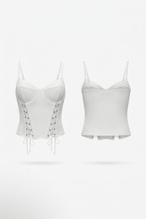 Ceuta Gloplu Premium Corset Beyaz