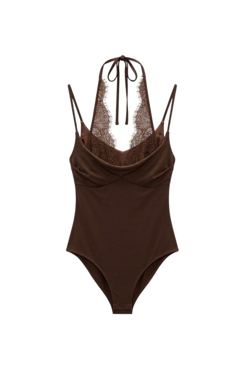 Tasarım Bodysuit ZERA  Kahverengi