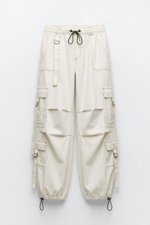 Urban Salas Y2K Kargo Pantolon Beyaz
