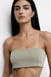 Voila Crop Bluz ve Palazzo Pantolon Set Haki