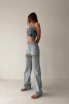 Sasia Denim Crop Mavi