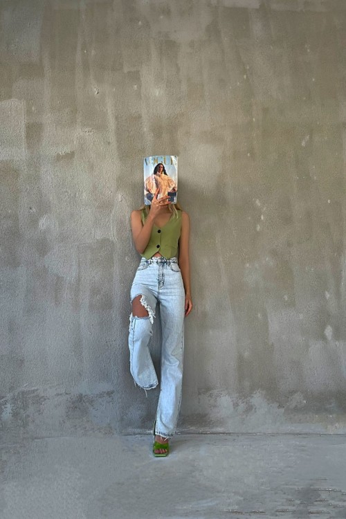 İçi Saten Astarlı Cepken  Yeşil