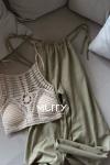 Chila Etnik Crochet Örgü Croptop Bej