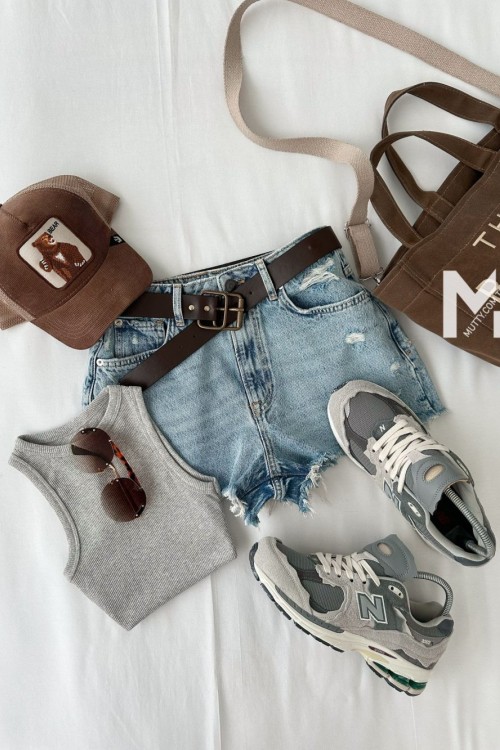 Blanca Kar Yıkama Yırtık İthal Jean Şort Plus Size Mavi