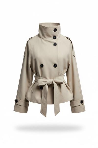 Amira Dik yaka Trenchcoat Bej