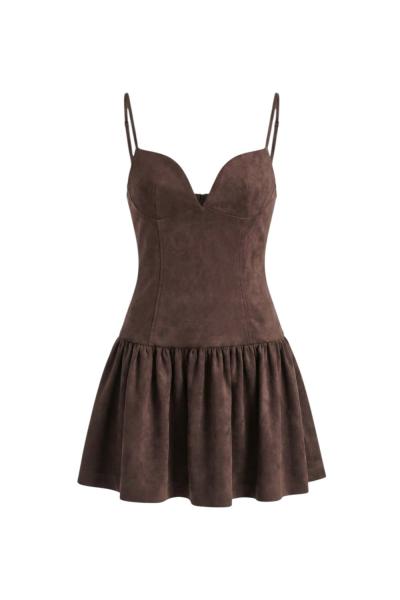 Ava Suet Elbise  Kahverengi