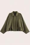 Caris Oversize Süet Ceket Haki