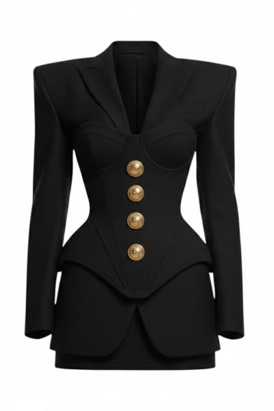 Ella Gloplu Elbise  Anadolu Siyahı