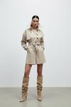 Elya Özel Tasarım Trench Tulum Haki Bej