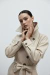 Elya Özel Tasarım Trench Tulum Haki Bej