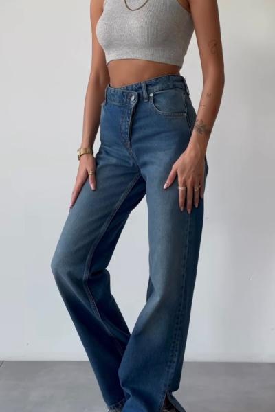 Hannia Relaxed Fıt Jean Pantolon Mavi