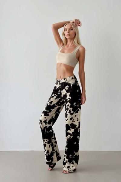 Hella Desenli Palazzo Jean Kahverengi