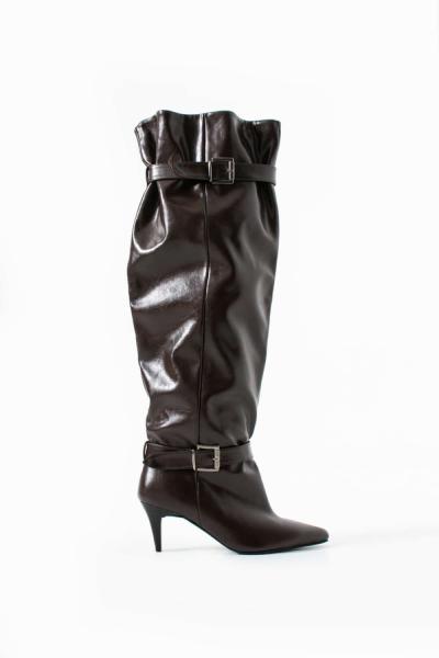 HİM Tokalı Çizme  Acı Kahve