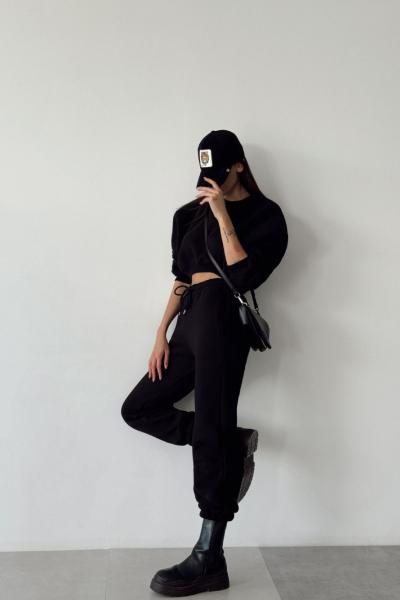 Joana 3 İplik Orjinal Marka Eşofman Takımı Siyah