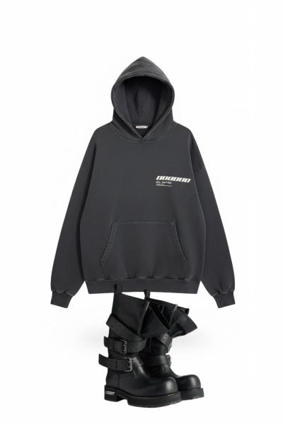 LİORA oversize yıkamalı hoodie  Antrasit