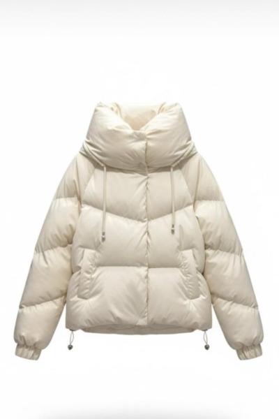 Lodila Dik Yaka Puffer Mont  Krem