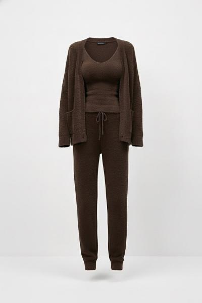 Lora Yumoş 3lü Set Kahverengi