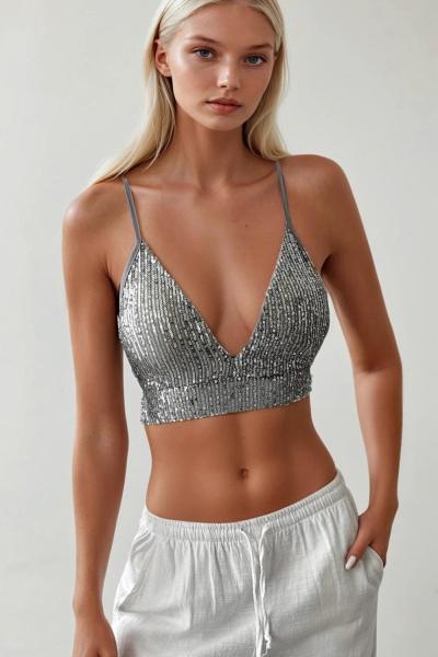 Pirisa Pulpayet Tops gümüş