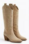 Viona Suet Western Cizme Bej