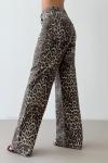 Yeli Yüksek Bel Palazzo Jean Leopar