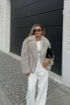 Zara Model Kürk Ceket  Taş Rengi