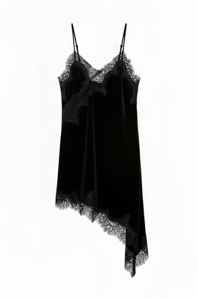 Zera Kadife Elbise Siyah