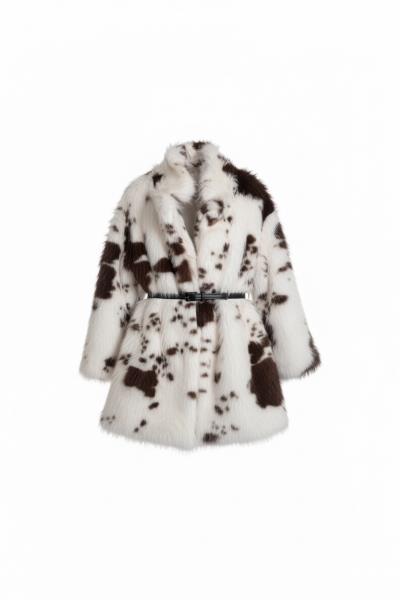 Fina Desenli İthal Kürk Krem