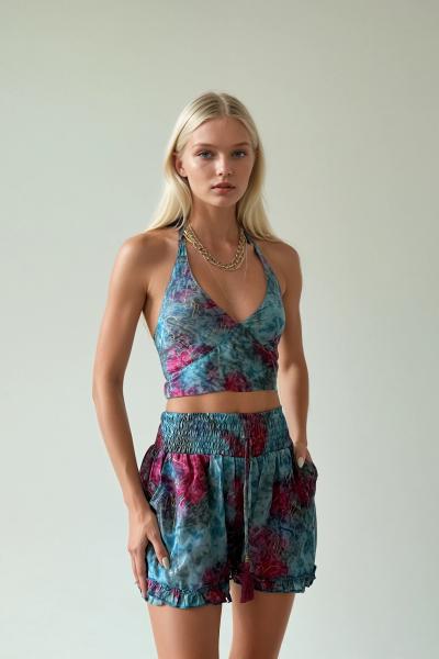 Hili Etnik Desen Takım Fuşya