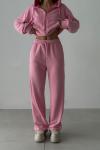 Prisca Yıkamalı Relax Eşofman Takımı Pembe