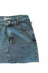 Tatia İthal Denim Mini Etek  Mavi