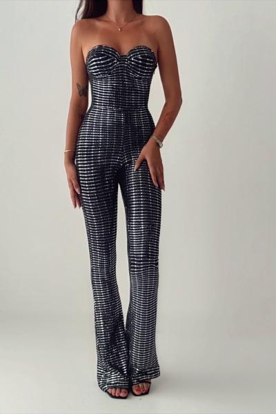 Tiny Gümüş Straplez Tulum gümüş