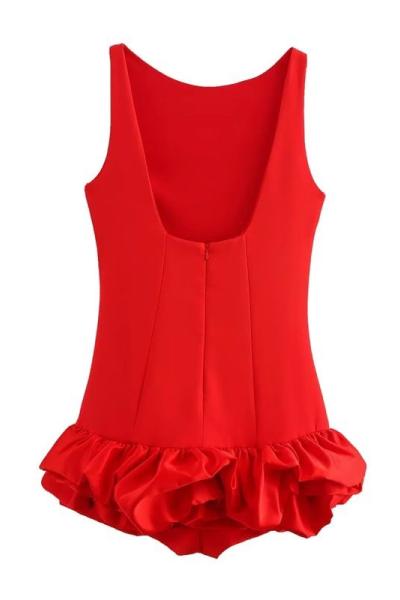 Wily Kolsuz Tasarım Elbise  Kırmızı