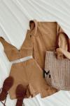 Ariana 3lü Fransız Keten Takım  Camel