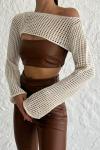 Belda File Crop Kazak  Krem