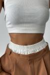 Bazier Boxer lı Palazzo Pantolon  Taba