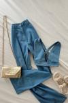 MIAMI İnce Pamuk Denim Takım  Mavi