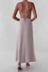 Yulian Poplin Maxi Elbise  Bej