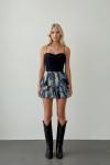 Straplez Kot Crop Lacivert