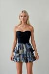 Straplez Kot Crop Lacivert
