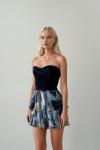 Straplez Kot Crop Lacivert