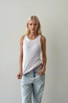 Laci Fitilli Halter Yaka Atlet Beyaz