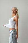 Laci Fitilli Halter Yaka Atlet Beyaz