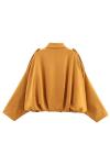 Caris Oversize Süet Ceket Camel